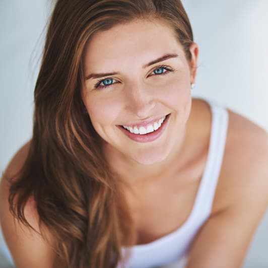 Brunette Model Smiling
