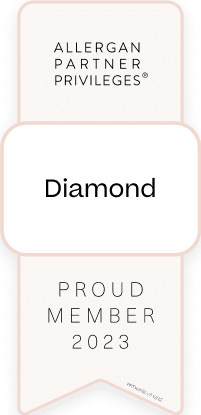 Allergen Aesthetics Diamond Proud Member 2023 badge
